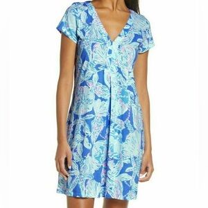 Lilly Pulitzer Amina Cap Sleeve Dress in Blue Haven NWOT X-Small
